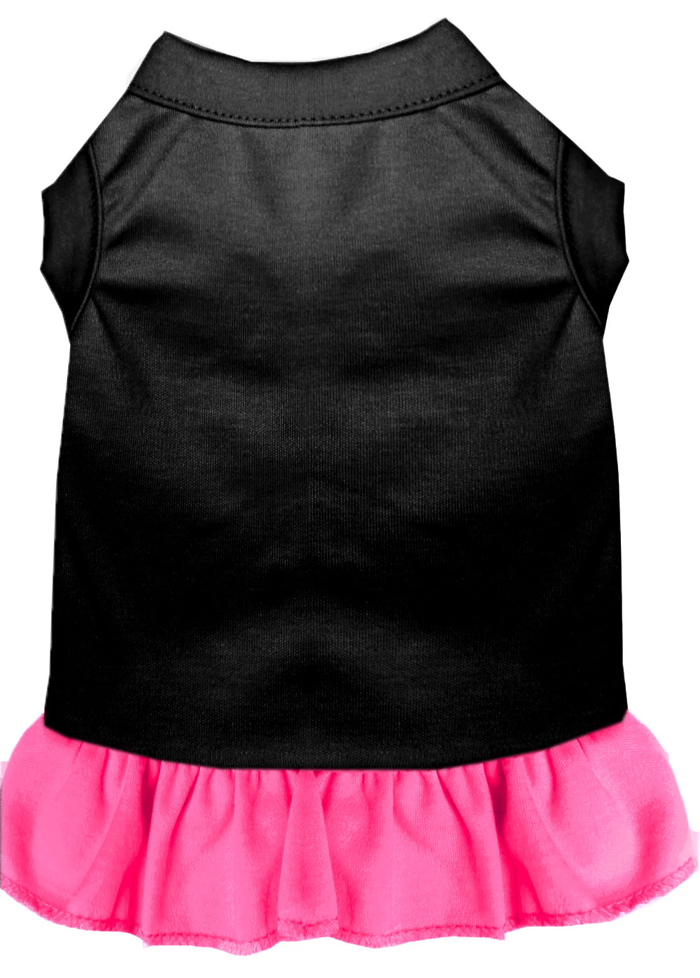Plain Pet Dress Black with Bright Pink Sm